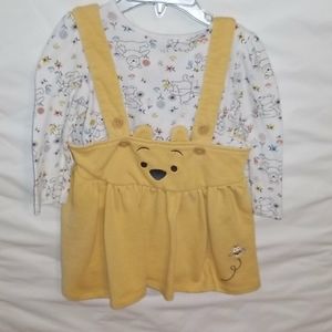 Disney Winnie the pooh Overall Dress 18-24 month